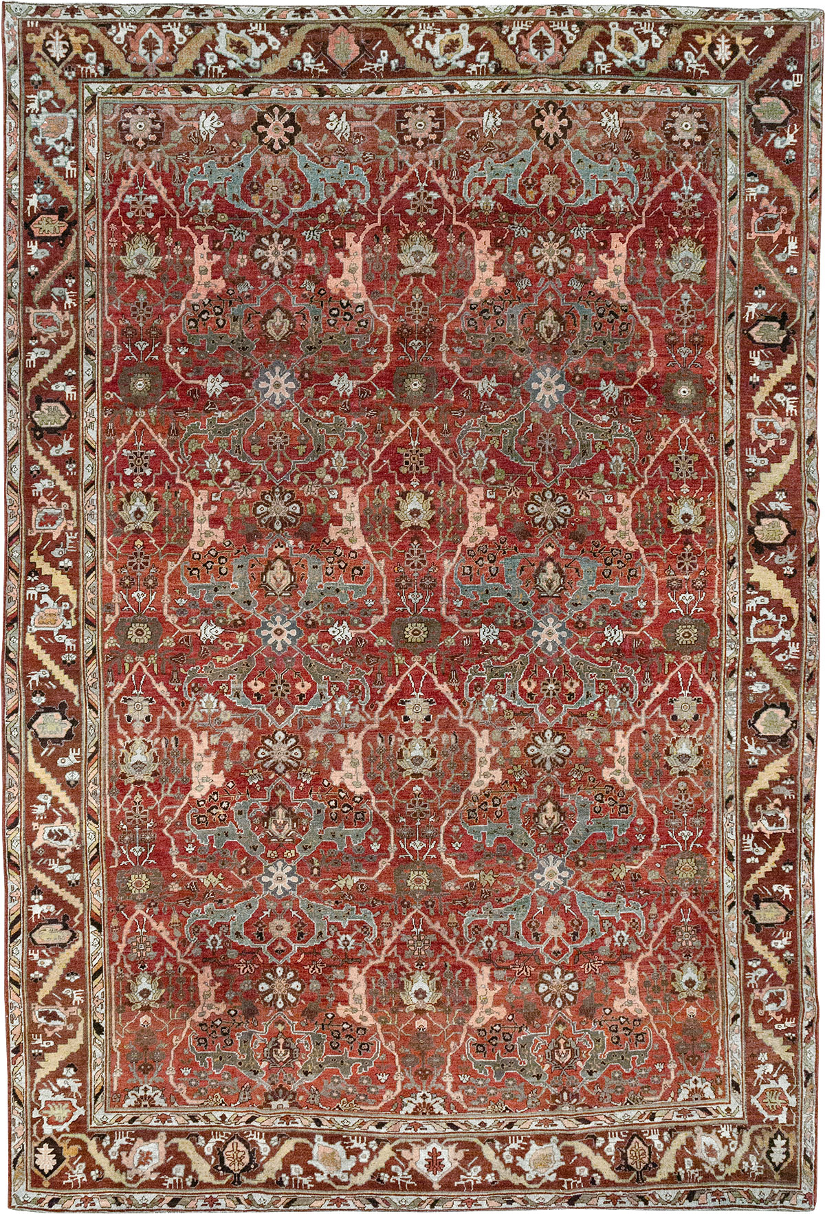 Antique Persian Bidjar Room Size Carpet, No.31234 - Gsblank