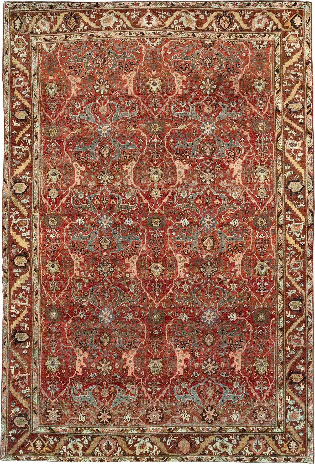 Antique Persian Bidjar Room Size Carpet, No.31234 - Gsblank