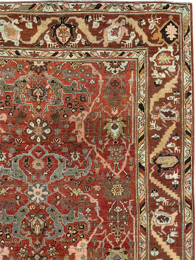 Antique Persian Bidjar Room Size Carpet, No.31234 - Gsblank