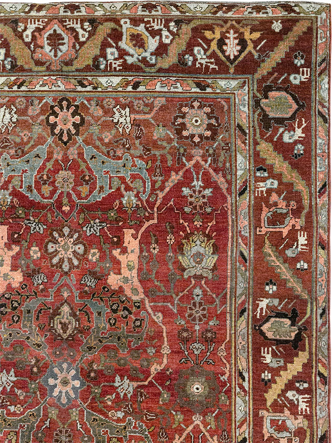 Antique Persian Bidjar Room Size Carpet, No.31234 - Gsblank