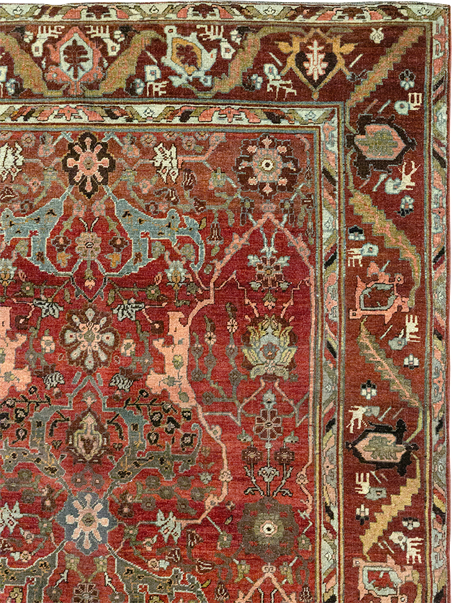 Antique Persian Bidjar Room Size Carpet, No.31234 - Gsblank