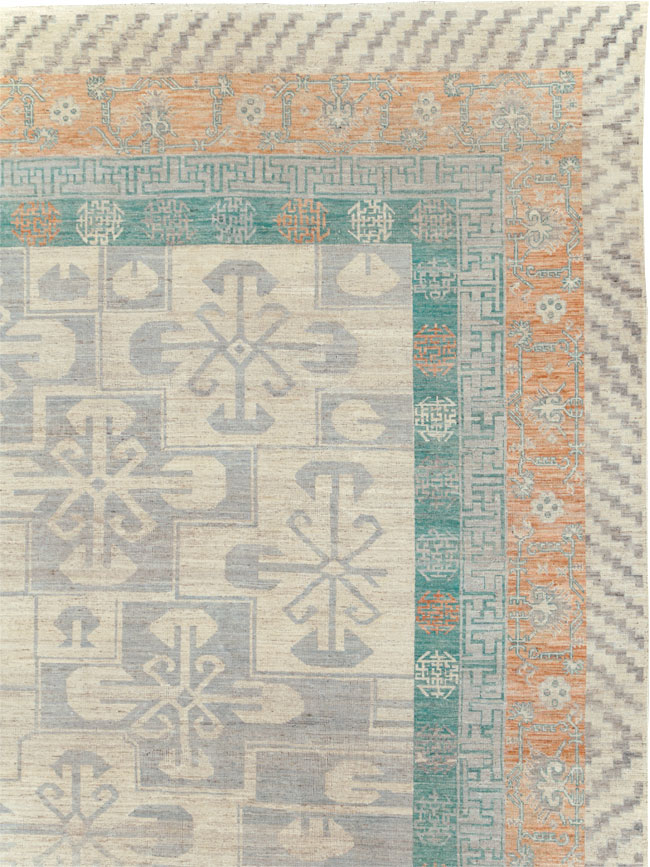Modern East Turkestan Khotan Oversize Carpet, No.31235 - Gsblank