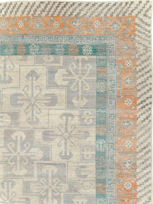 Modern East Turkestan Khotan Oversize Carpet, No.31235 - Gsblank