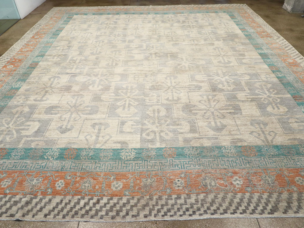 Modern East Turkestan Khotan Oversize Carpet, No.31235 - Gsblank