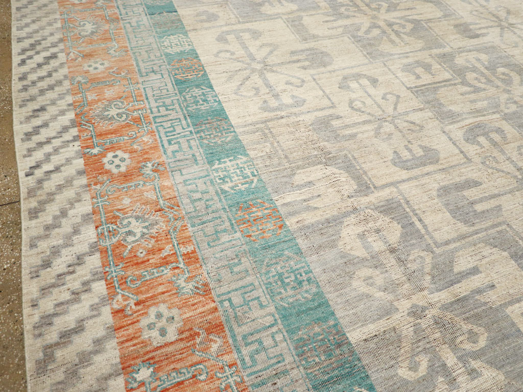 Modern East Turkestan Khotan Oversize Carpet, No.31235 - Gsblank