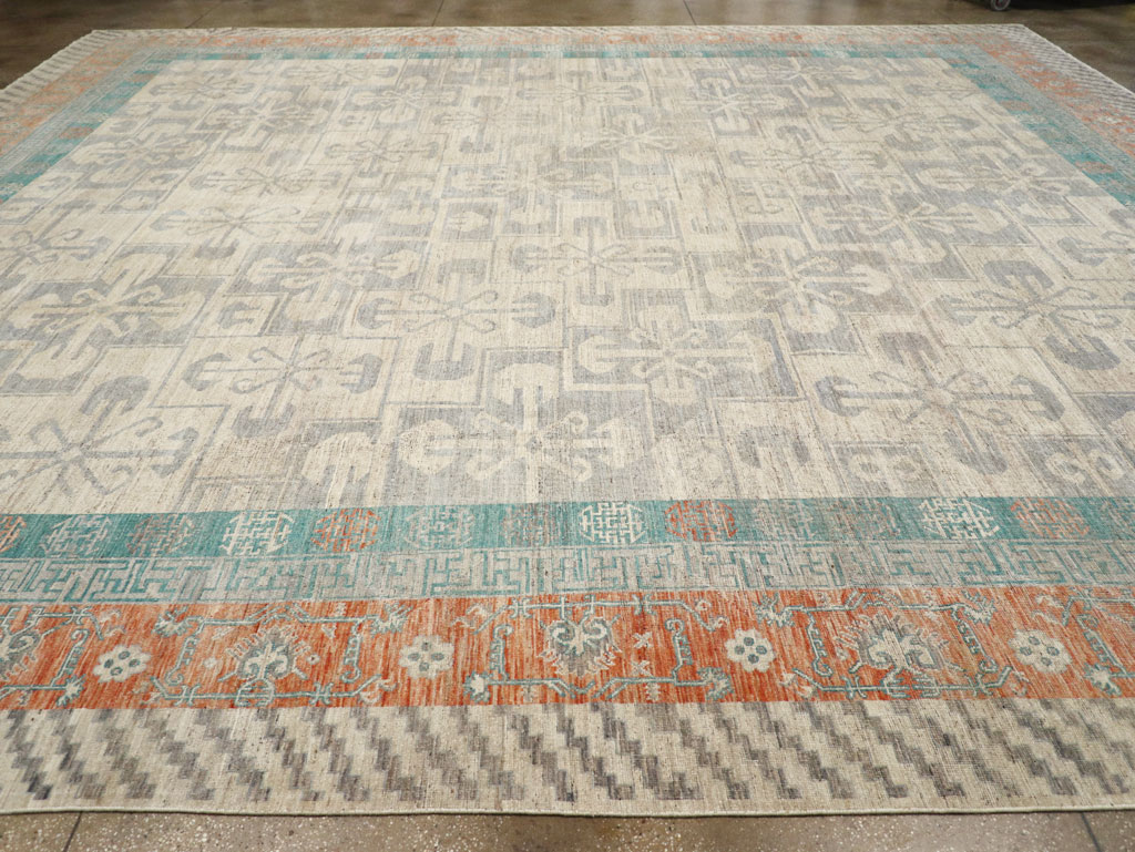 Modern East Turkestan Khotan Oversize Carpet, No.31235 - Gsblank