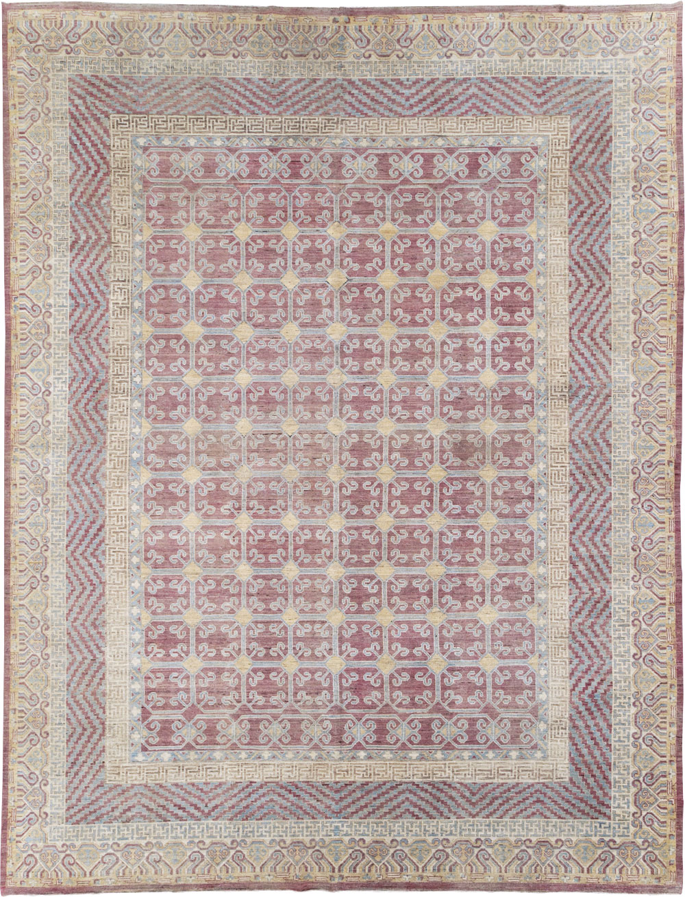 Contemporary East Turkestan Khotan Large Room Size Carpet, No.31239 - Gsblank
