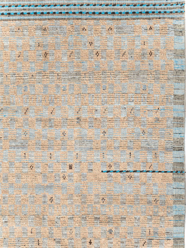 Moroccan Inspired Contemporary Turkish Long and Narrow Carpet, No.31242 - Gsblank