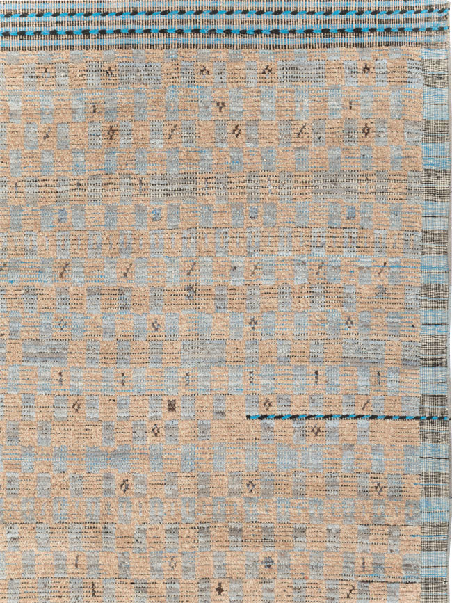 Moroccan Inspired Contemporary Turkish Long and Narrow Carpet, No.31242 - Gsblank