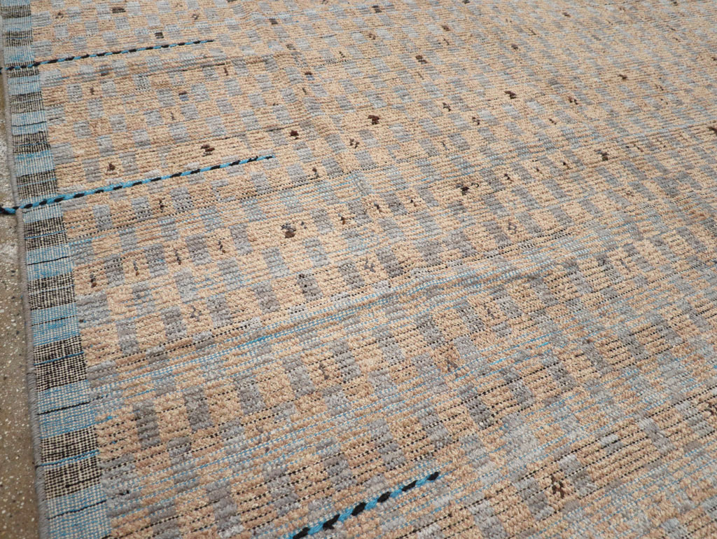 Moroccan Inspired Contemporary Turkish Long and Narrow Carpet, No.31242 - Gsblank