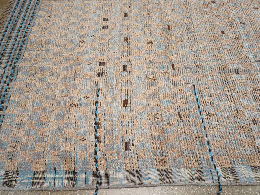 Moroccan Inspired Contemporary Turkish Long and Narrow Carpet, No.31242 - Gsblank