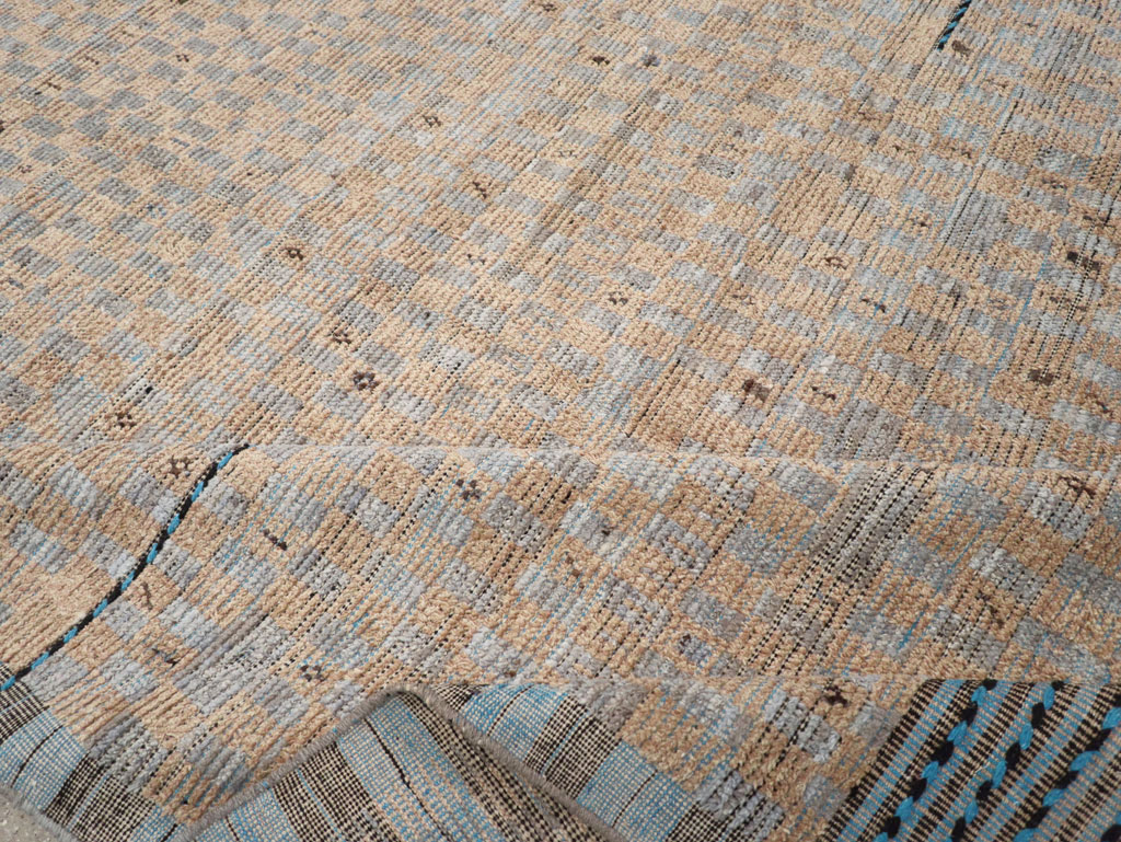 Moroccan Inspired Contemporary Turkish Long and Narrow Carpet, No.31242 - Gsblank