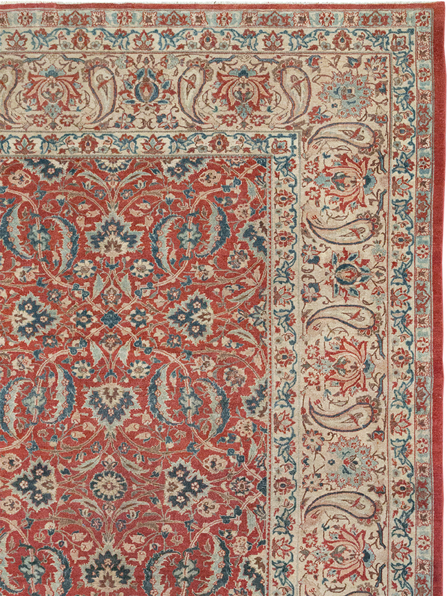 Vintage Persian Isfahan Room Size Carpet, No.31245 - Gsblank