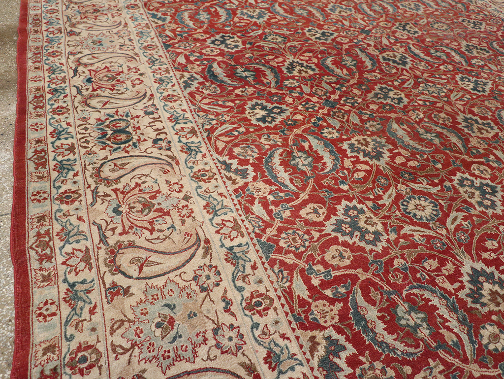 Vintage Persian Isfahan Room Size Carpet, No.31245 - Gsblank