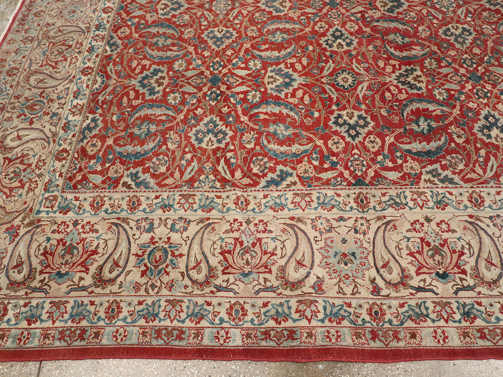 Vintage Persian Isfahan Room Size Carpet, No.31245 - Gsblank