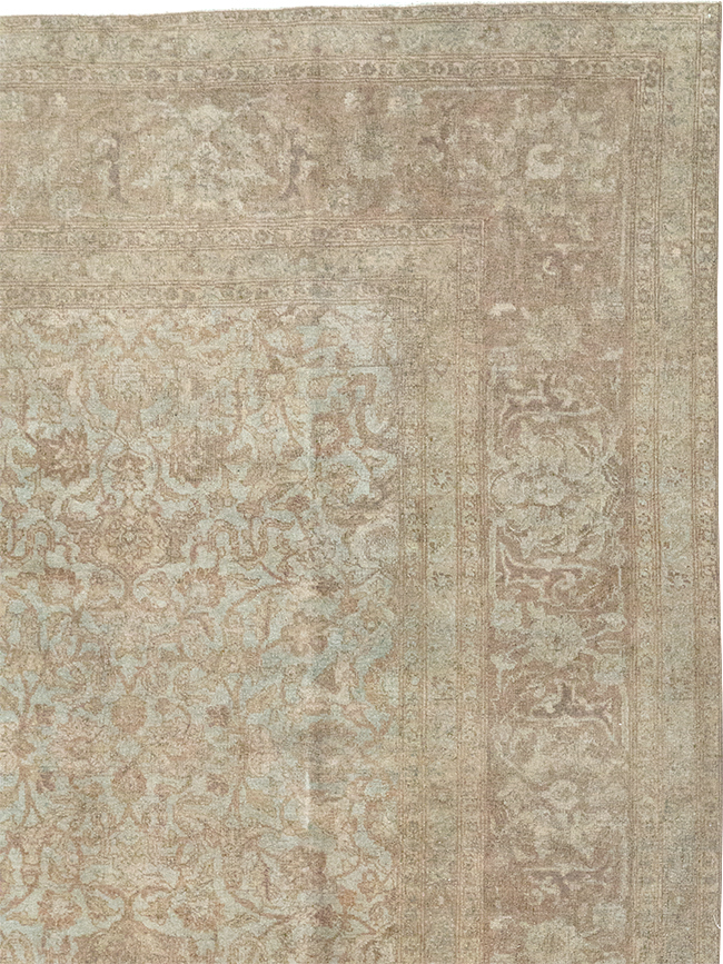 Vintage Persian Tabriz Accent Carpet, No.31246 - Gsblank