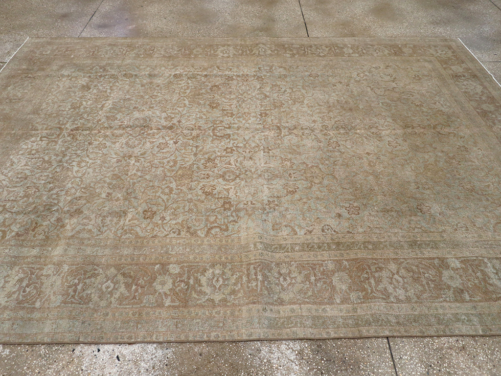 Vintage Persian Tabriz Accent Carpet, No.31246 - Gsblank