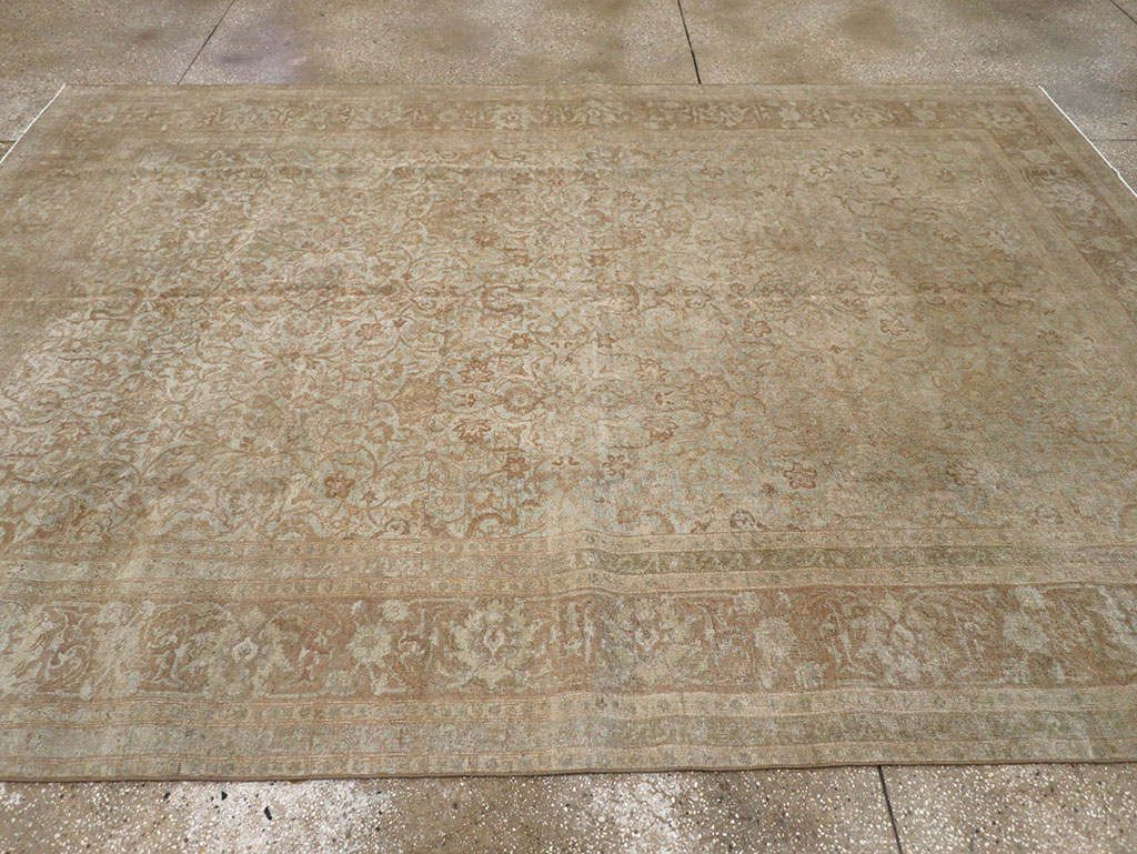 Vintage Persian Tabriz Accent Carpet, No.31246 - Gsblank