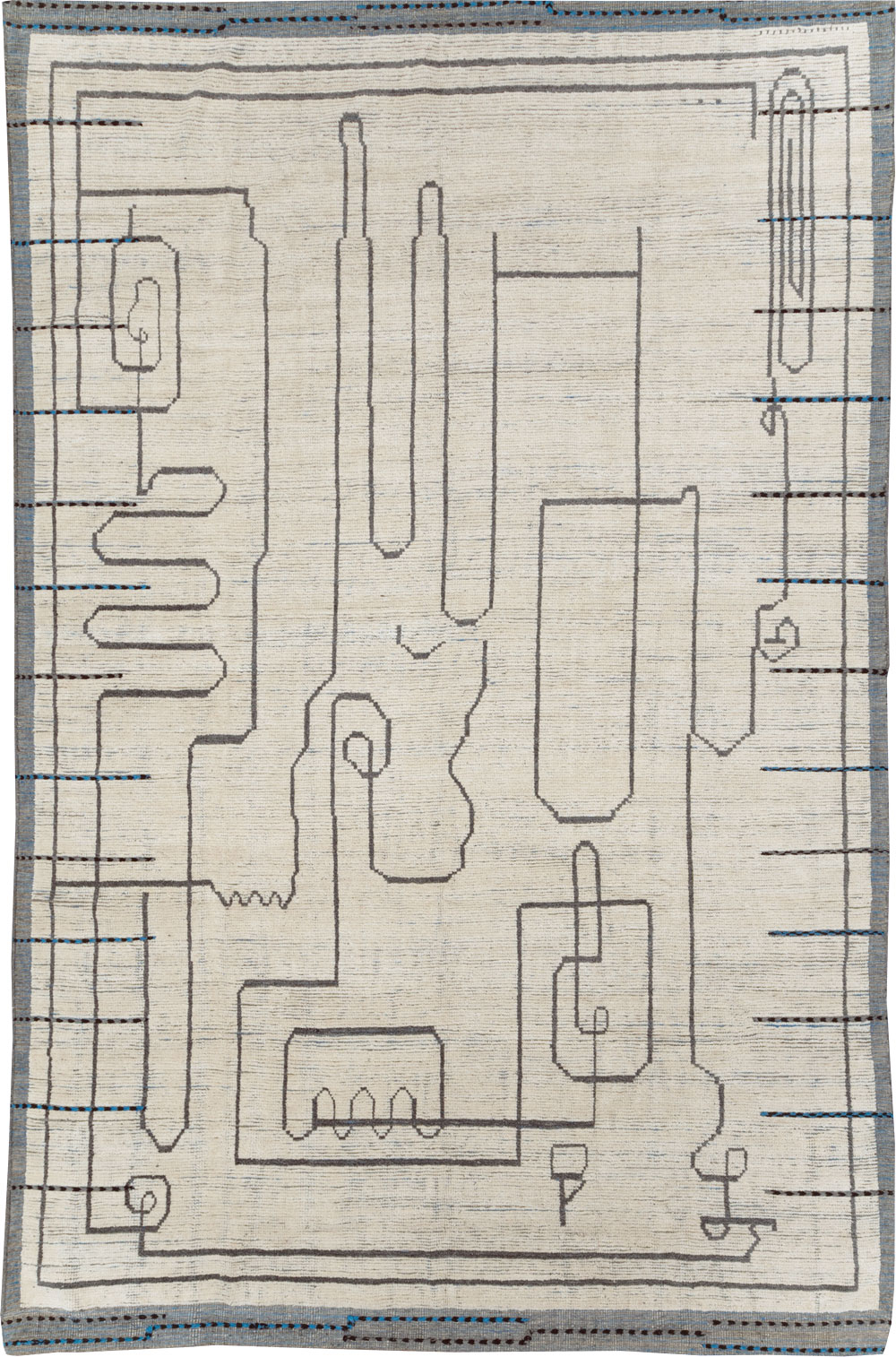 Moroccan Inspired Contemporary Turkish Room Size Carpet, No.31248 - Gsblank