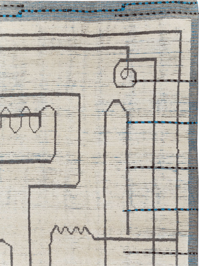 Moroccan Inspired Contemporary Turkish Room Size Carpet, No.31248 - Gsblank