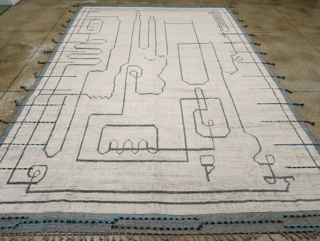 Moroccan Inspired Contemporary Turkish Room Size Carpet, No.31248 - Gsblank