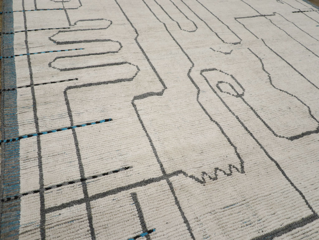 Moroccan Inspired Contemporary Turkish Room Size Carpet, No.31248 - Gsblank