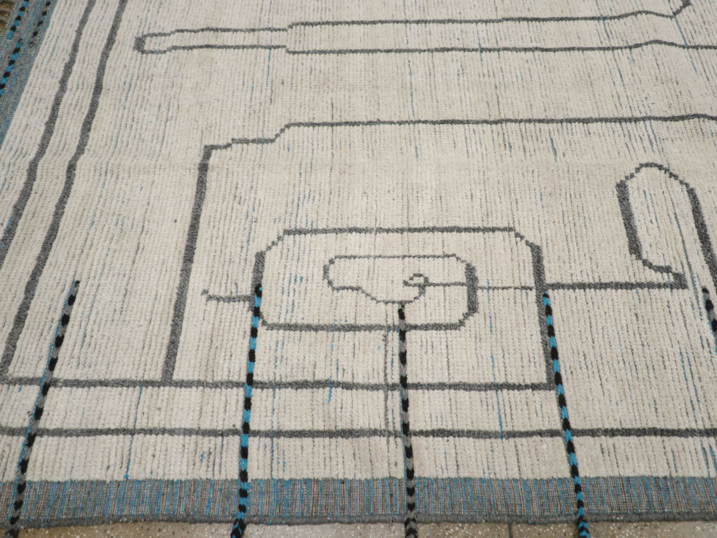 Moroccan Inspired Contemporary Turkish Room Size Carpet, No.31248 - Gsblank