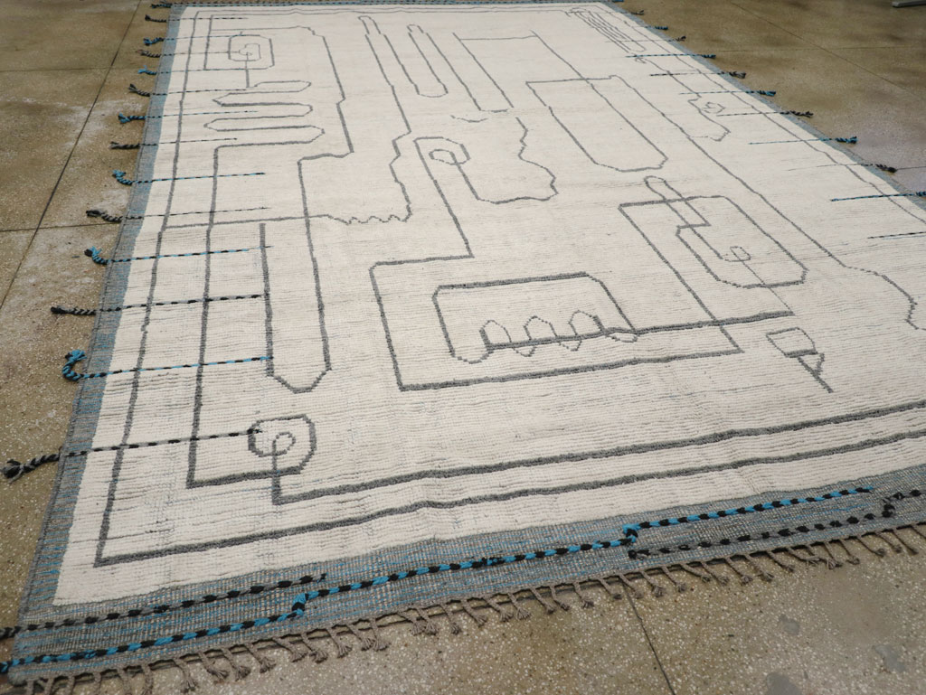 Moroccan Inspired Contemporary Turkish Room Size Carpet, No.31248 - Gsblank