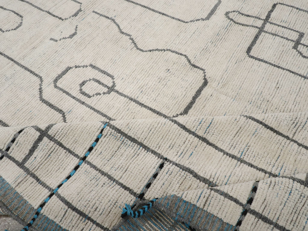 Moroccan Inspired Contemporary Turkish Room Size Carpet, No.31248 - Gsblank