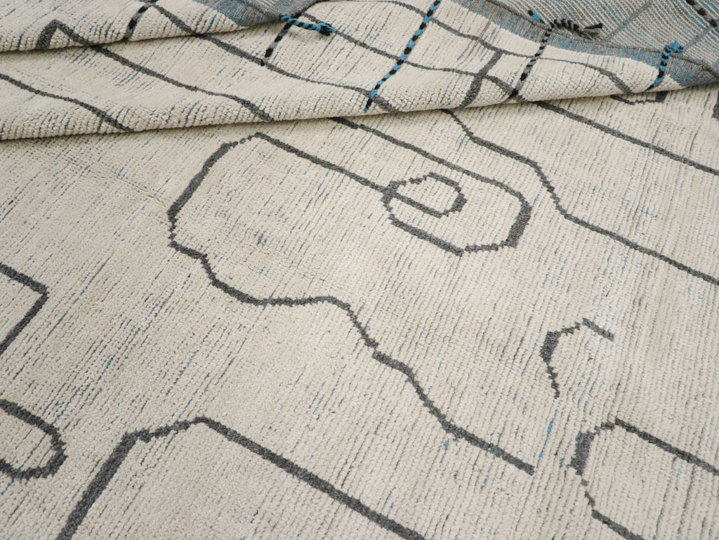 Moroccan Inspired Contemporary Turkish Room Size Carpet, No.31248 - Gsblank