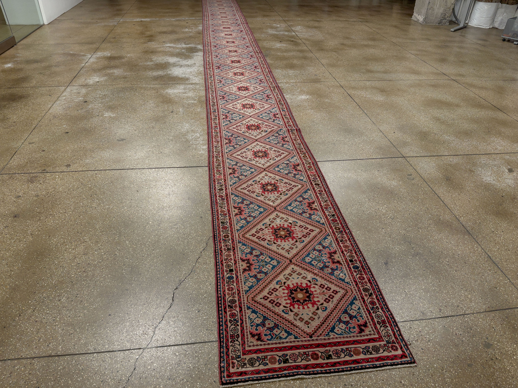 Vintage Persian Hamadan Long Runner, No.31256 - Gsblank