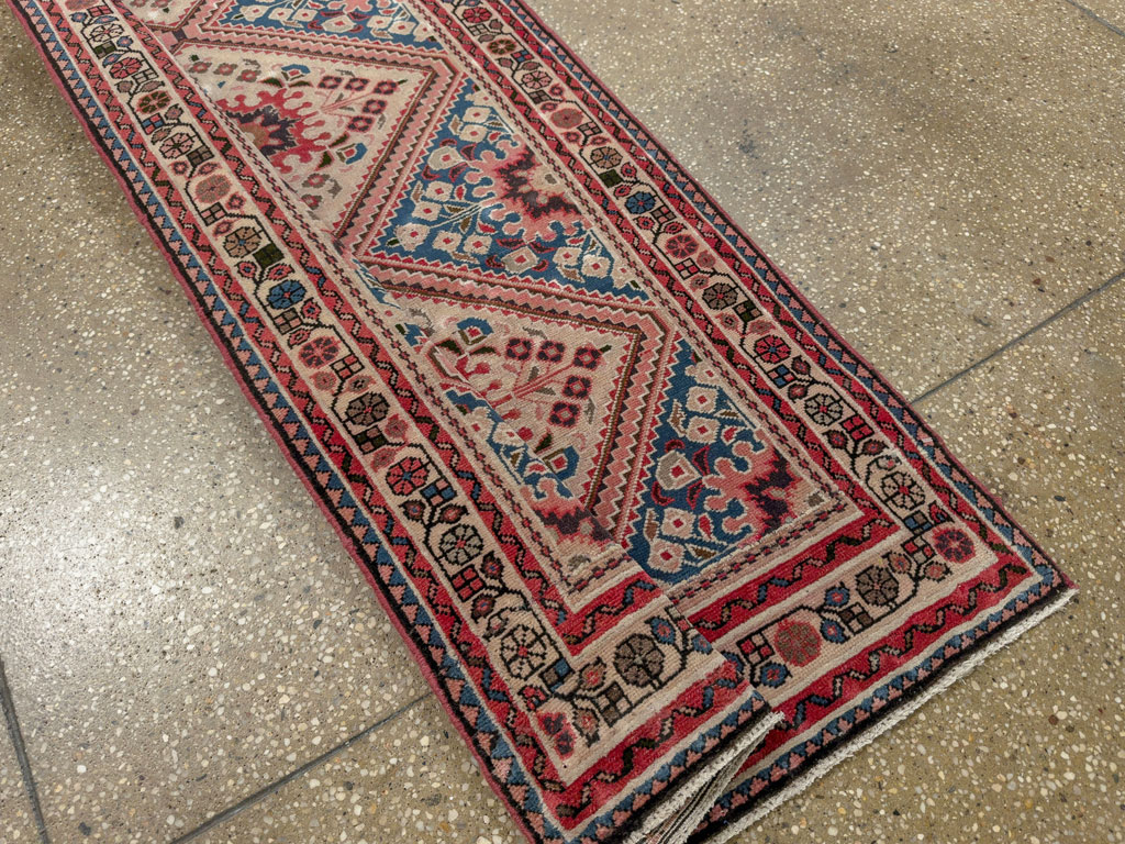 Vintage Persian Hamadan Long Runner, No.31256 - Gsblank