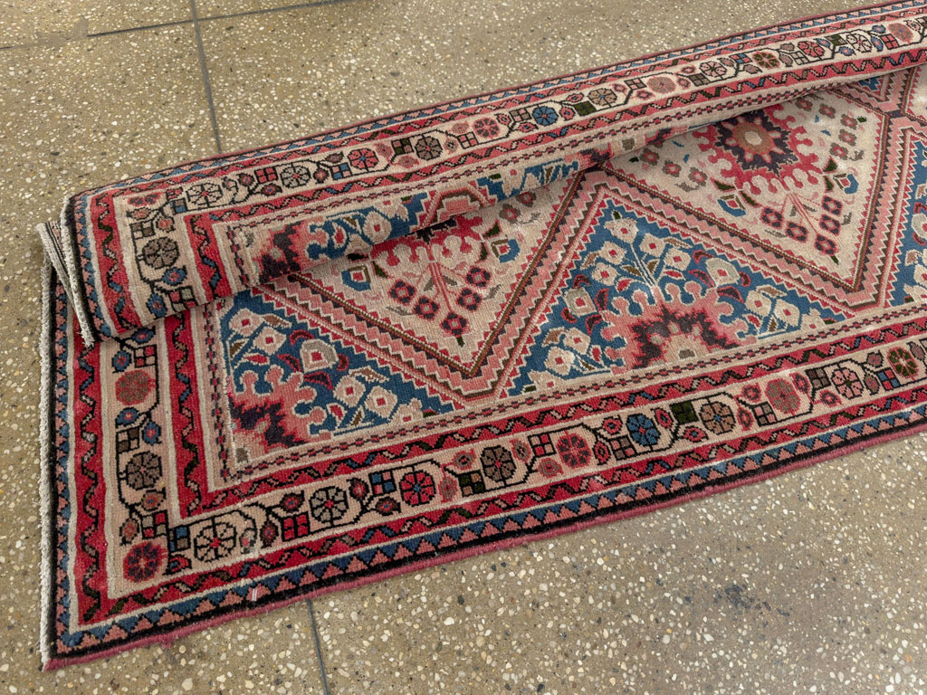 Vintage Persian Hamadan Long Runner, No.31256 - Gsblank