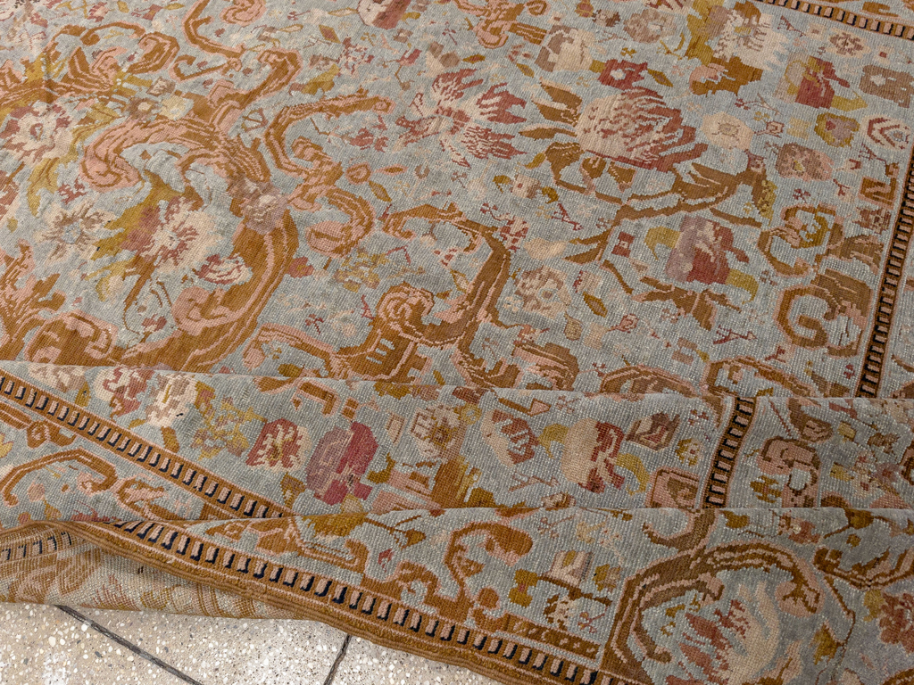 Antique Caucasian Karabagh Long and Narrow Carpet, No.31259 - Gsblank