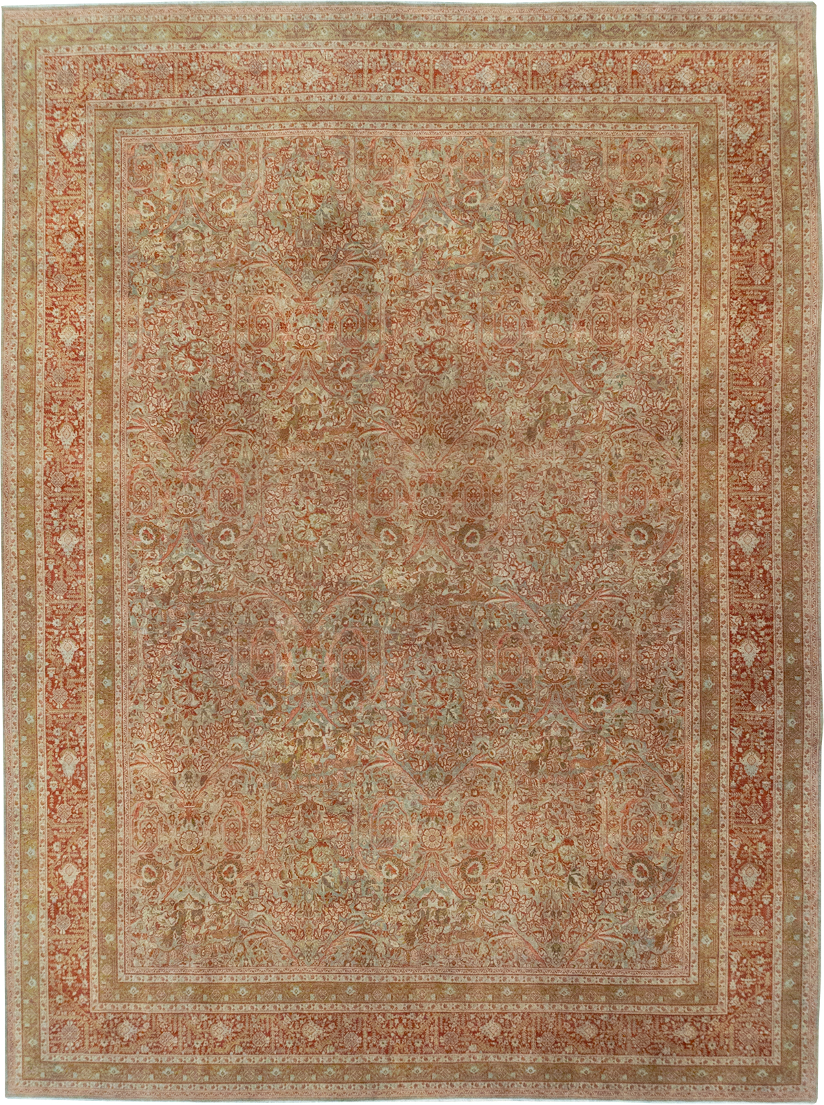 Antique Persian Tabriz Large Carpet, No.31263 - Gsblank