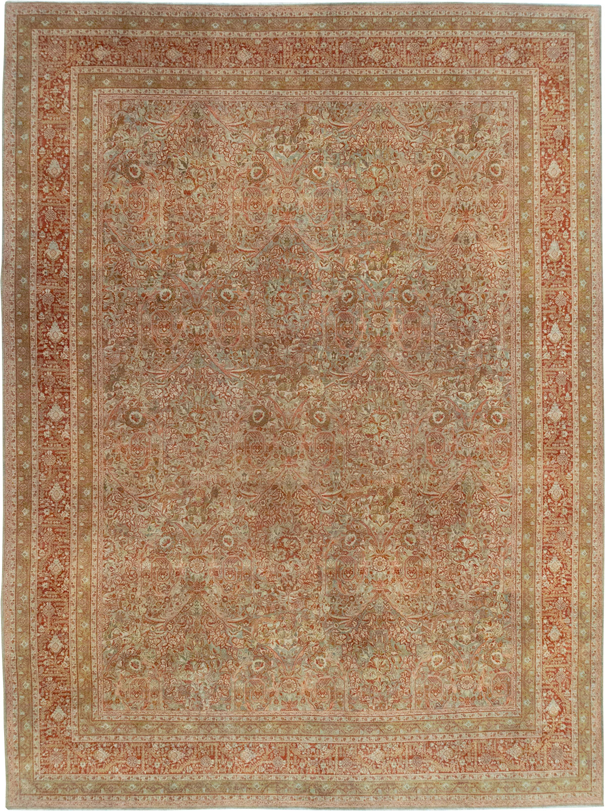 Antique Persian Tabriz Large Carpet, No.31263 - Gsblank