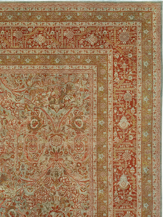 Antique Persian Tabriz Large Carpet, No.31263 - Gsblank
