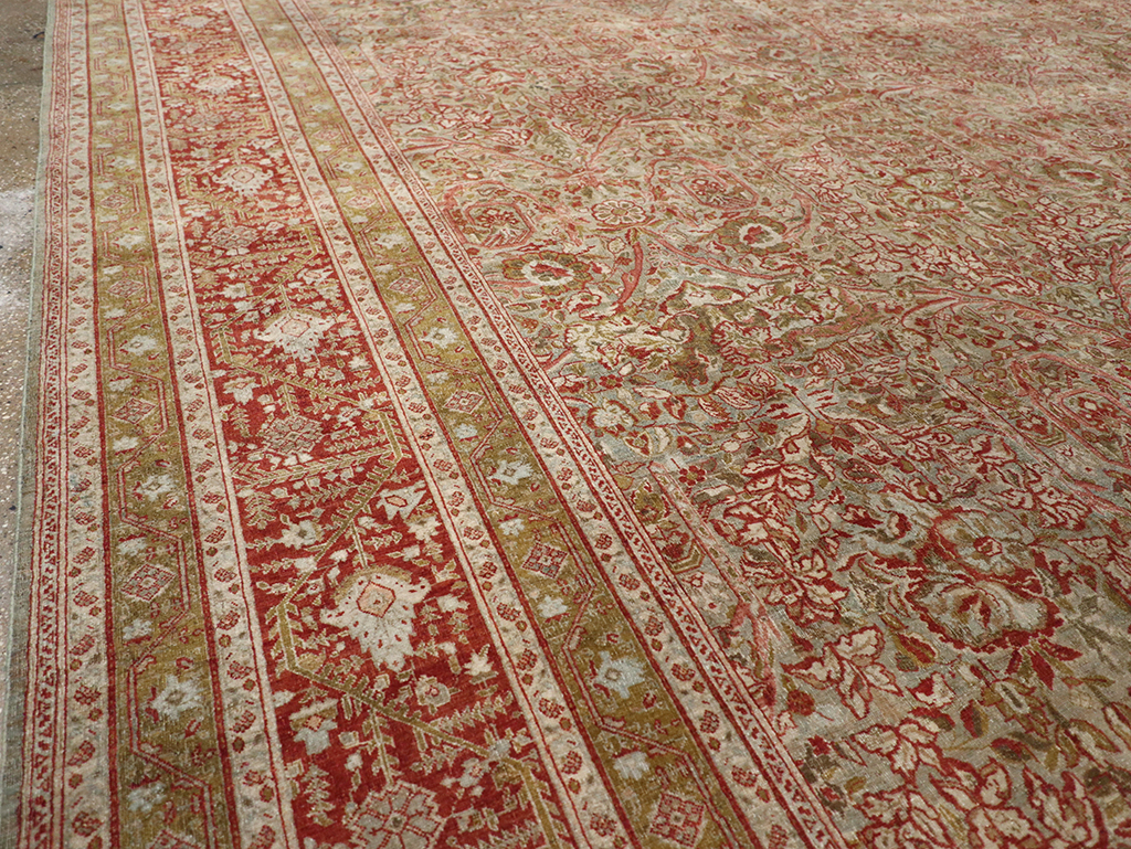 Antique Persian Tabriz Large Carpet, No.31263 - Gsblank