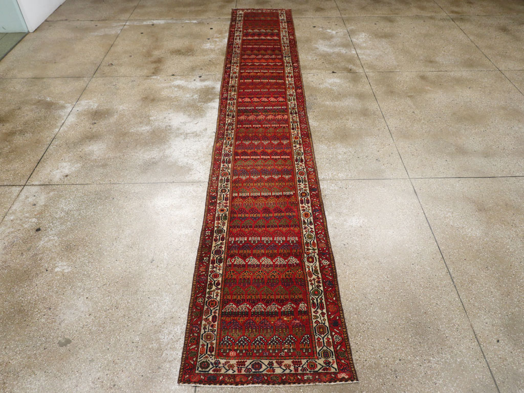 Antique Persian Malayer Long Runner, No.31265 - Gsblank