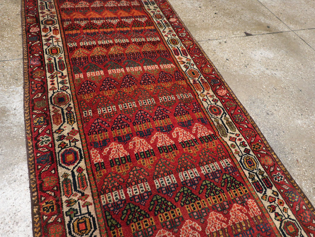 Antique Persian Malayer Long Runner, No.31265 - Gsblank