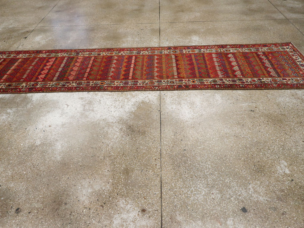 Antique Persian Malayer Long Runner, No.31265 - Gsblank