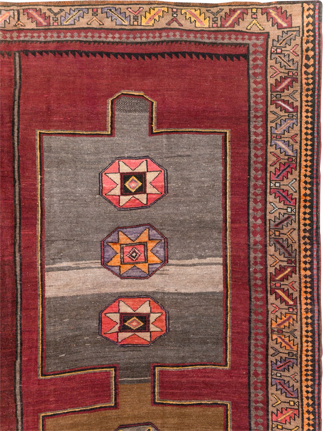 Vintage Turkish Anatolian Long Room Size Carpet, No.31268 - Gsblank