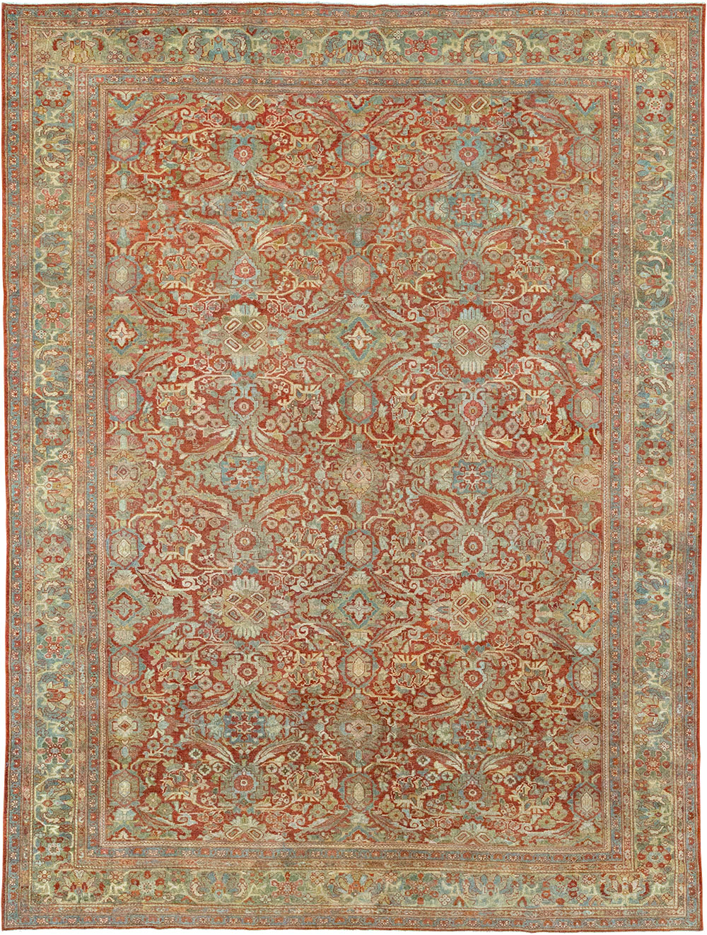 Antique Persian Mahal Room Size Carpet, No.31270 - Gsblank