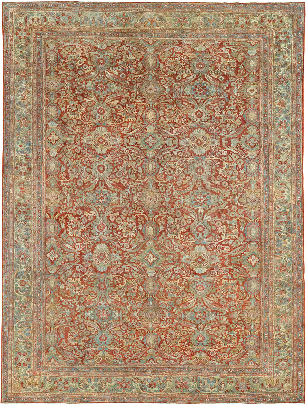 Antique Persian Mahal Room Size Carpet, No.31270 - Gsblank