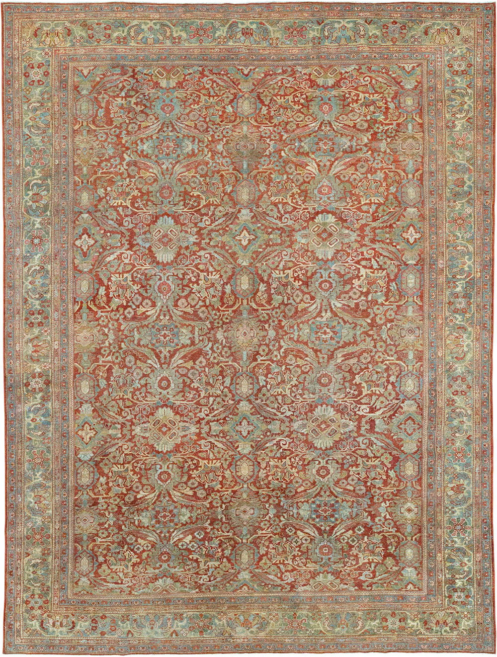 Antique Persian Mahal Room Size Carpet, No.31270 - Gsblank