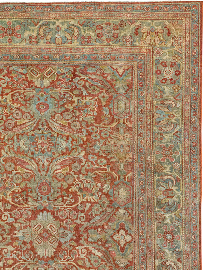 Antique Persian Mahal Room Size Carpet, No.31270 - Gsblank
