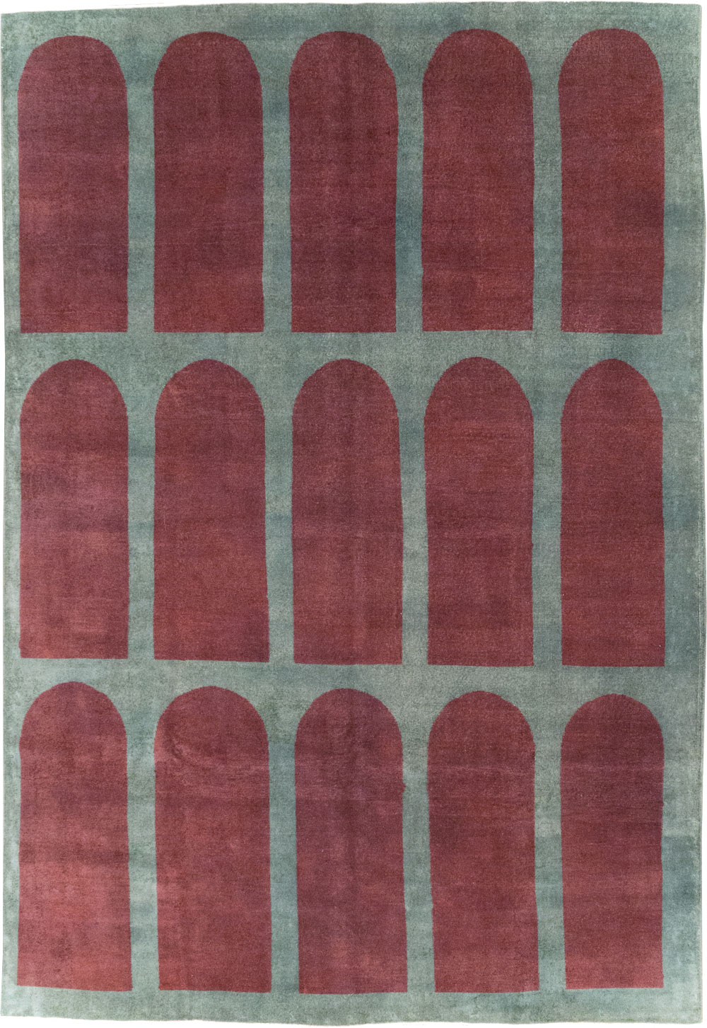 Vintage Turkish Art Deco Stye Room Size Carpet, No.31271 - Gsblank