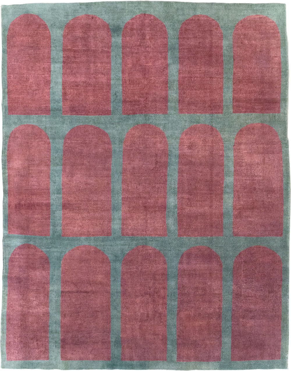 Vintage Turkish Art Deco Style Room Size Carpet, No.31273 - Gsblank