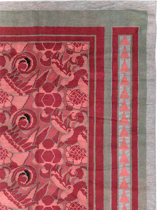 Vintage Belgian Art Deco Room Size Carpet, No.31278 - Gsblank