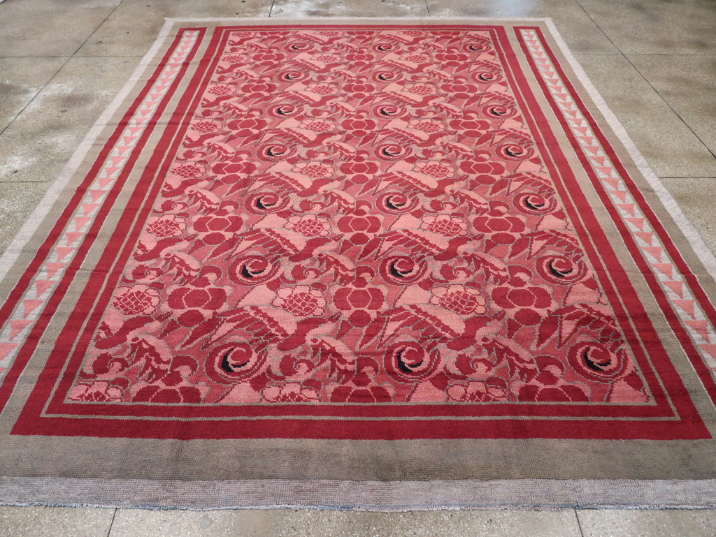 Vintage Belgian Art Deco Room Size Carpet, No.31278 - Gsblank
